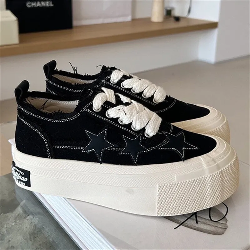 Toleet Stars Frayed Trim Sneakers