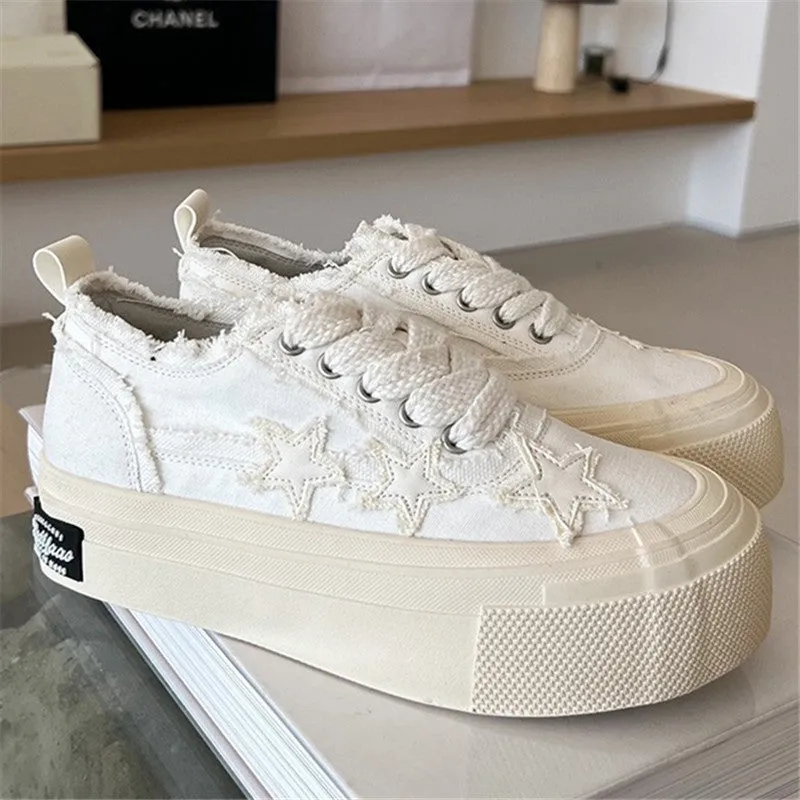 Toleet Stars Frayed Trim Sneakers