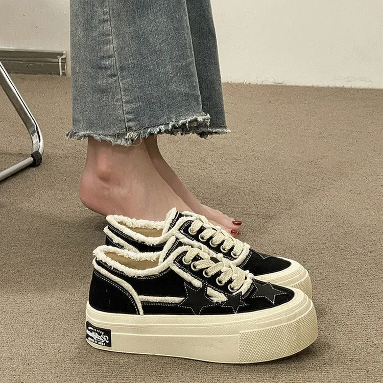 Toleet Stars Frayed Trim Sneakers