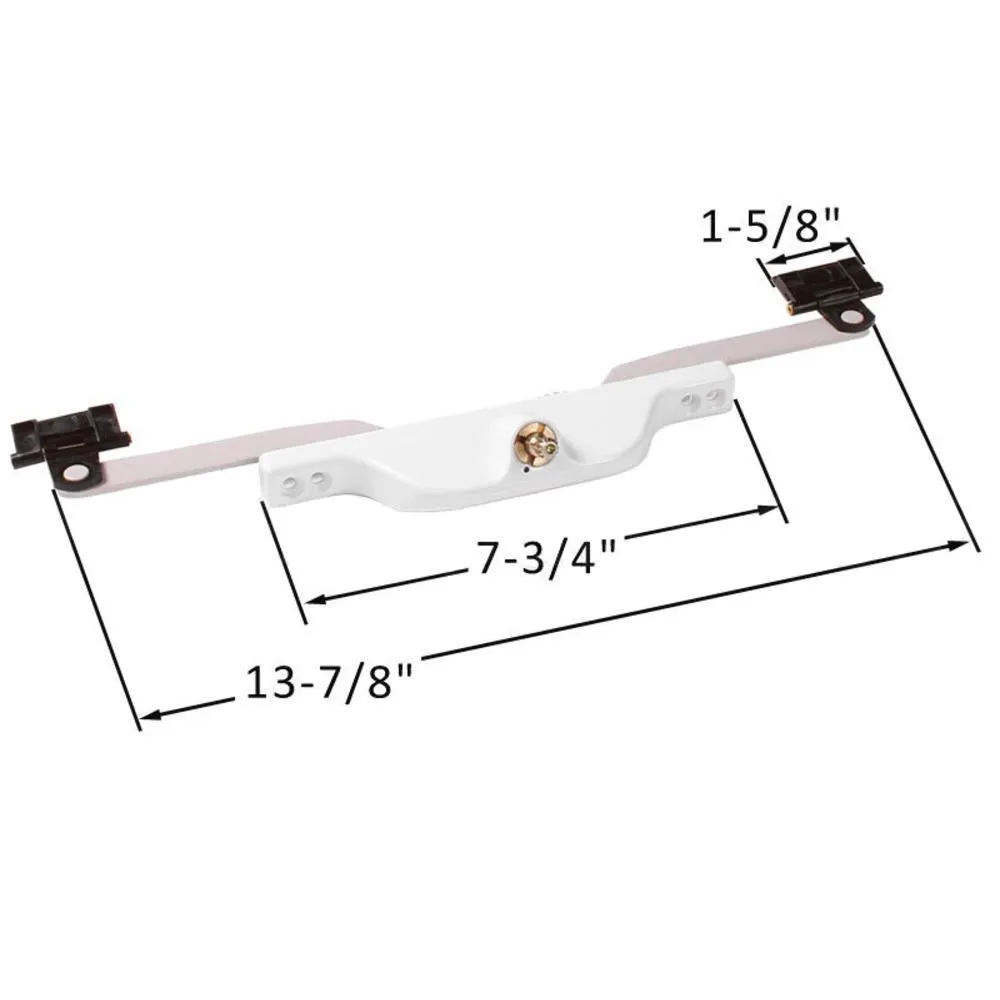 Truth Hardware Front Mount 13-1/8" Pivot Shoe Roto Awning Window Operator - White