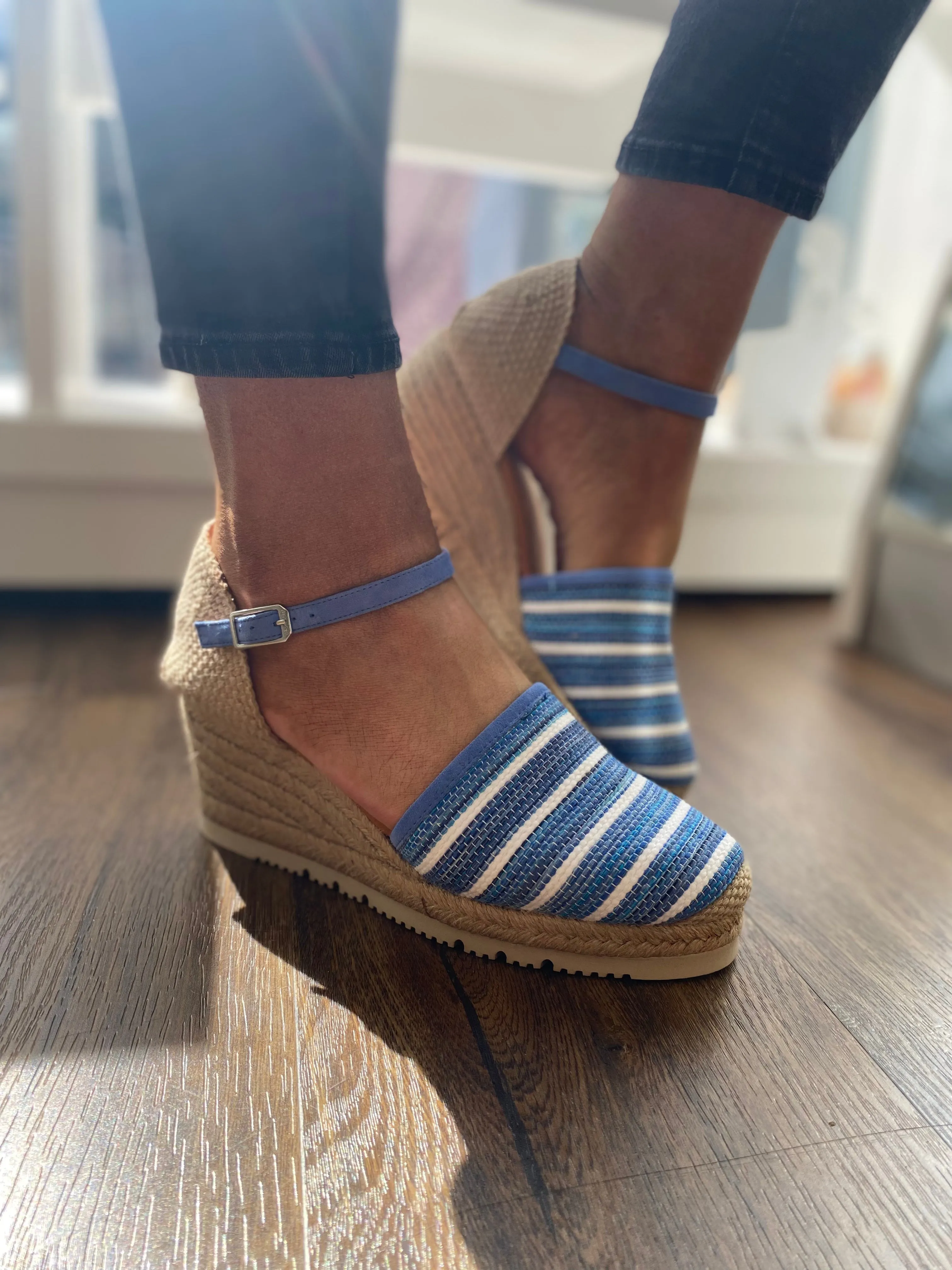 UNISA CANSIO 23 STRIPE ESPADRILLE WEDGE   COLOURS