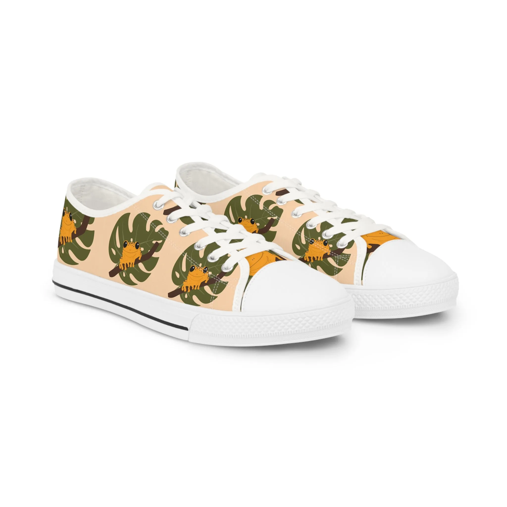 Yellow Dart Frog Men's Low Top Sneakers