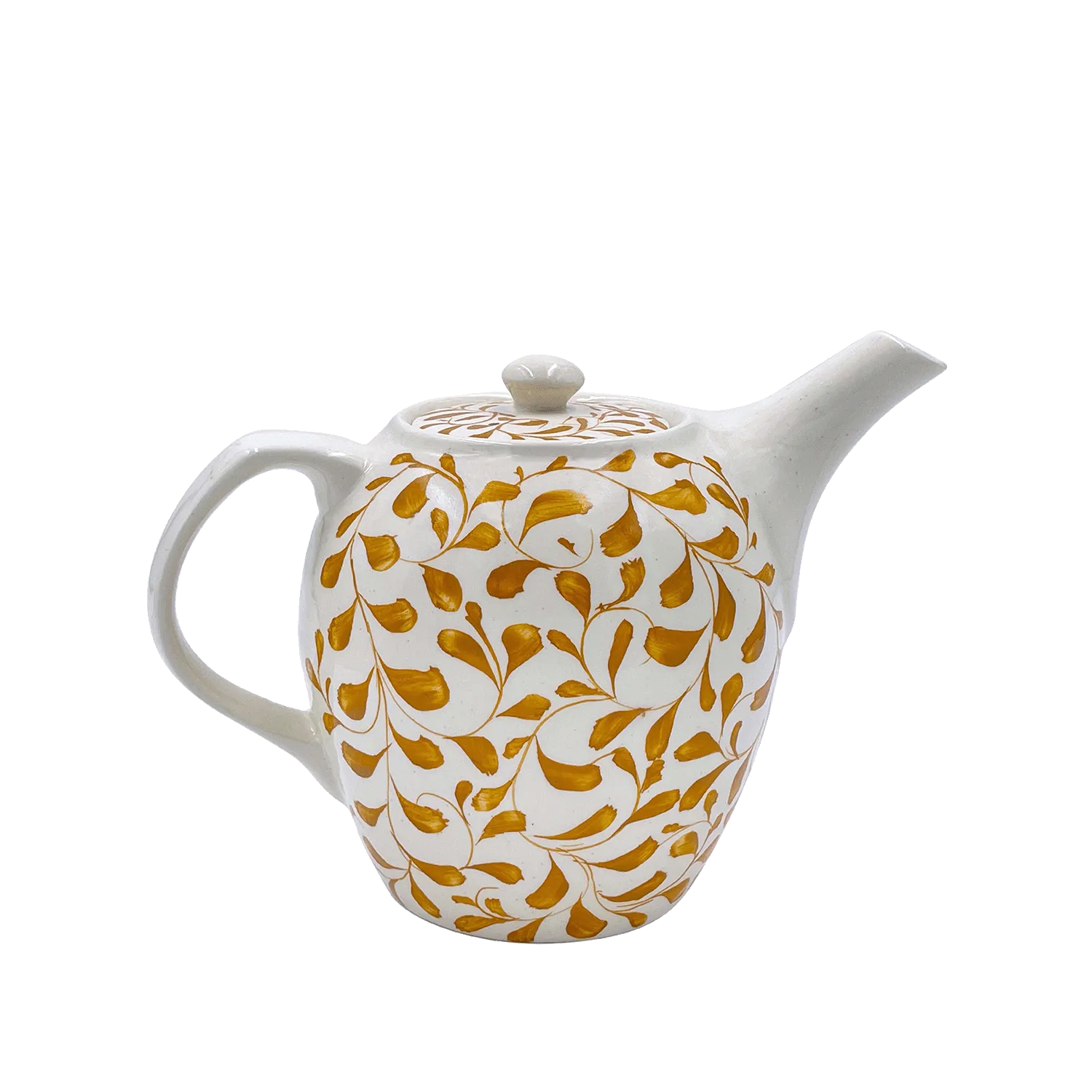 Yellow Scroll Teapot