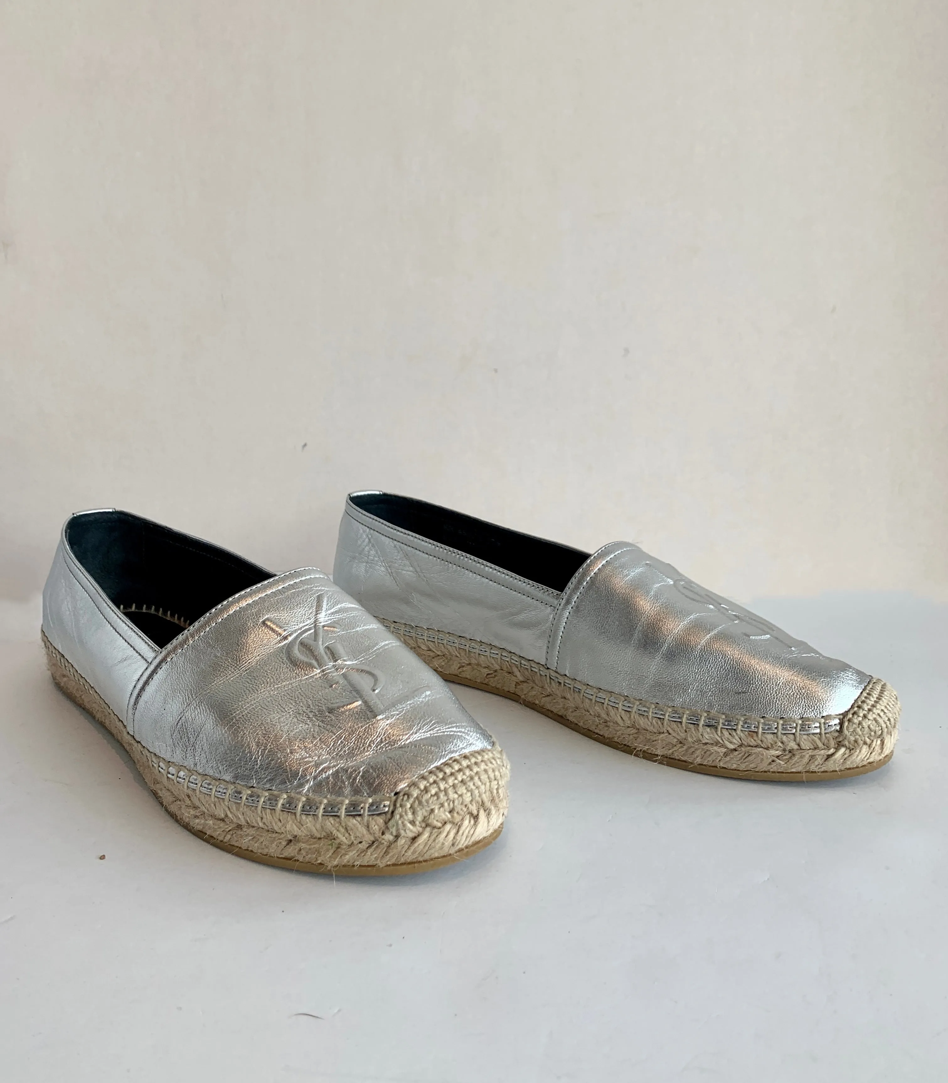 Yves Saint Laurent Metallic Espadrilles