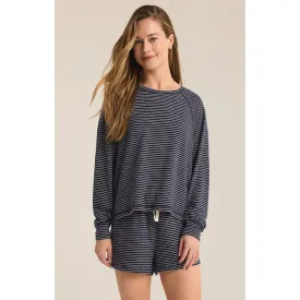 Z Supply Staying In Stripe Long Sleeve Top in Eclipse